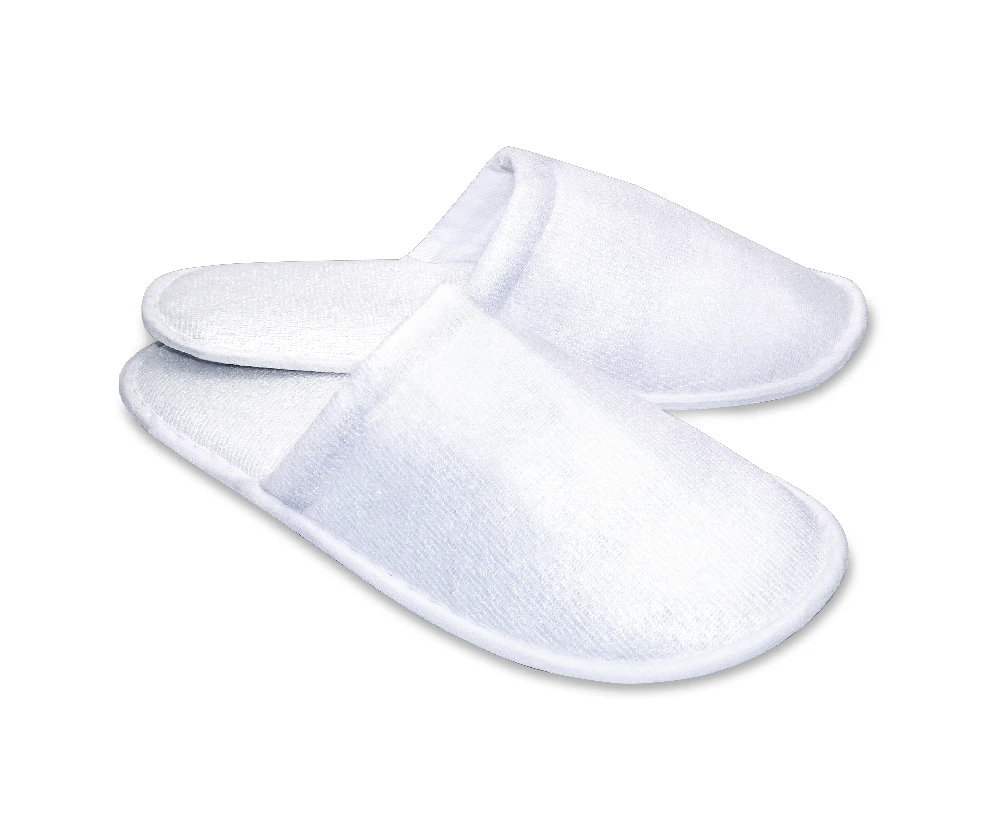 Pantoffeln Basic mit geschlossener Spitze, 30 cm, weiß