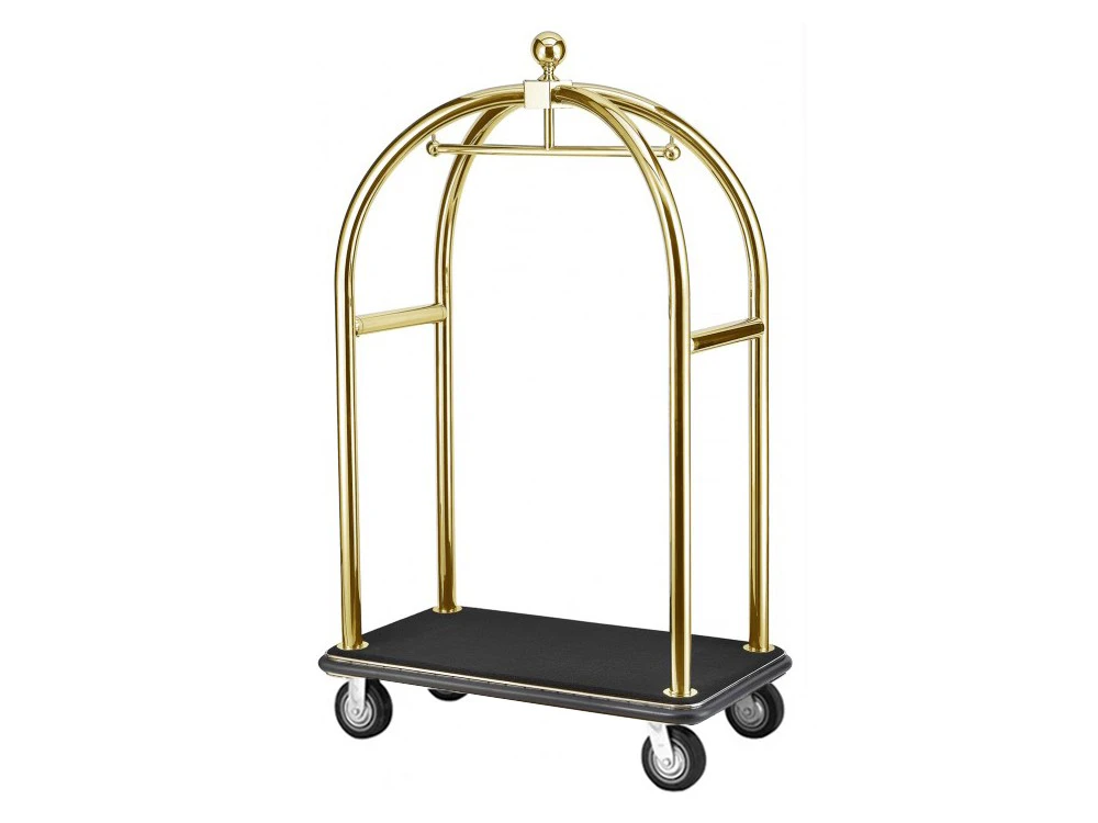 Gepäcktrolley, titangold, schwarzer Teppich