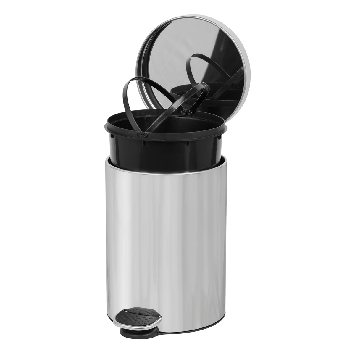 Treteimer, Edelstahl glänzend, 3 l