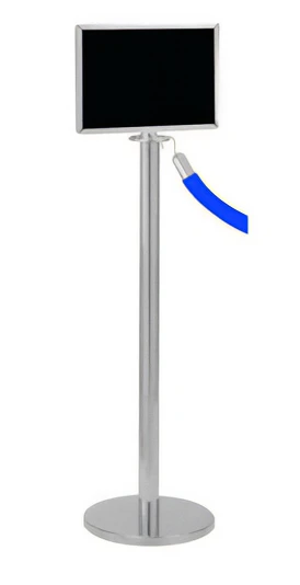 Absperrseil mit Infotafel, horizontal, Edelstahl