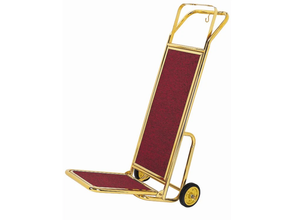 Gepäckwagen, titangold, roter Teppich