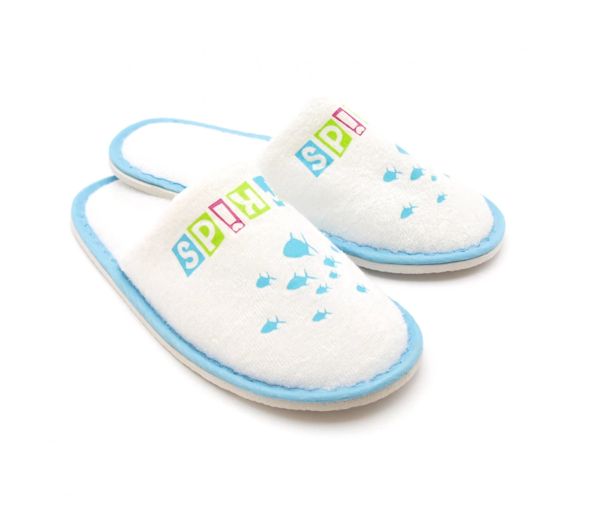 Kinderpantoffeln aus Velours, geschlossene Spitze, ForKids, weiß