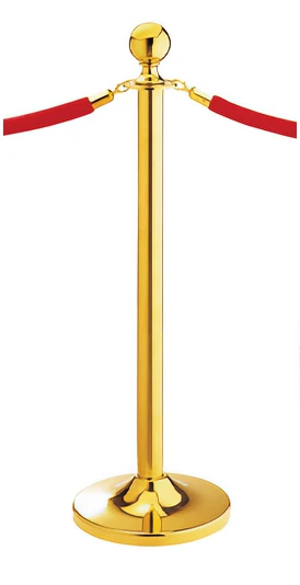Absperrseil, goldglänzend, Höhe 100 cm