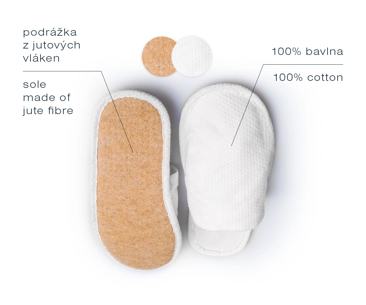 Pantoffeln ALDA Natural mit geschlossener Spitze, 30 cm