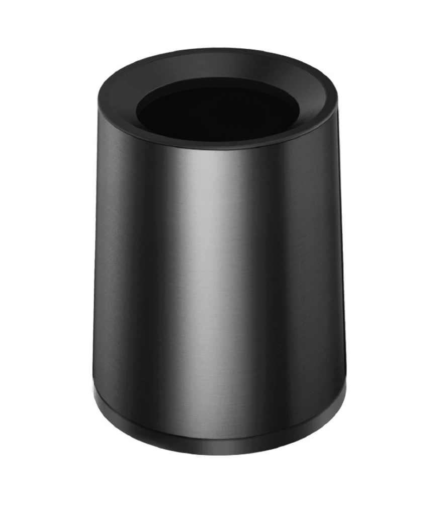 Doppellagiger Raumabfallbehälter, rund, anthrazit, 8 l