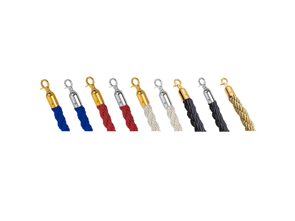 Goldenes Absperrseil, 150 cm, goldener Schnappschäkel