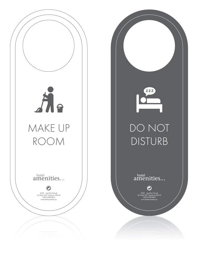 Türschild, Hotel Amenities
