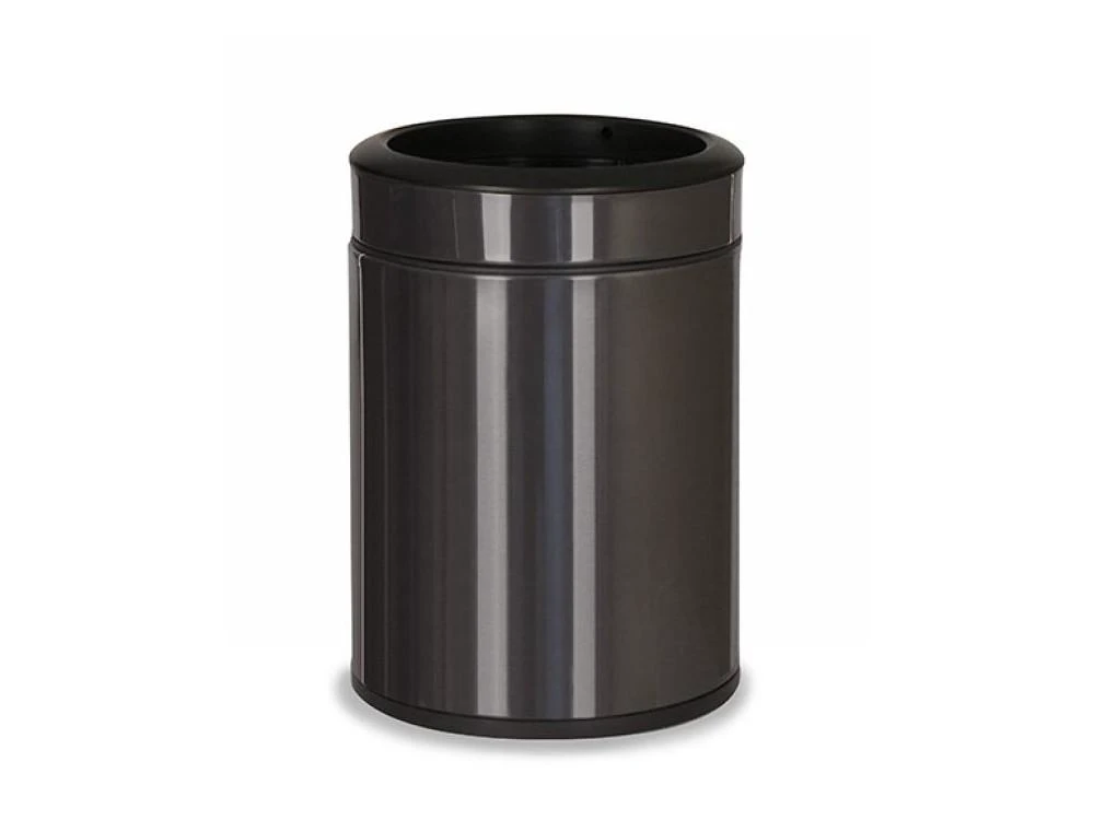 Doppellagiger Raumabfallbehälter, rund, anthrazit, 6 l
